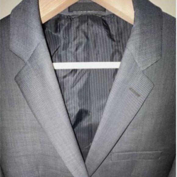 CALVIN KLEIN - Men's Grey SLIM FIT Sport Coat Blazer Jacket - Picture 4 of 12